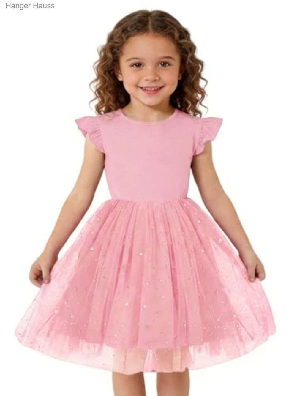 Toddler Girls Tutu Dress Kids Summer Ruffle Short Sleeve Tulle Party Dress